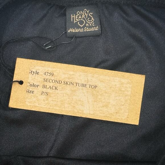 NEW Only Hearts P/S Second Skins Tube Top Black 4759 NYC Cami Bandeau Shell Slip - Picture 6 of 6